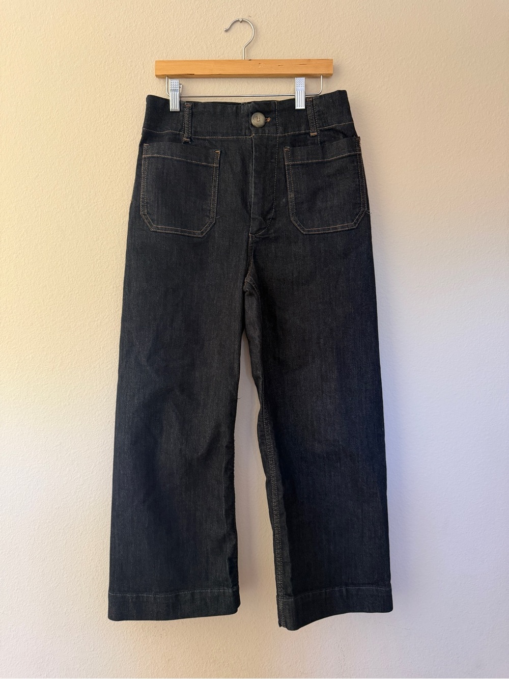 Maeve Colette High-Rise Wide-Leg Cropped Jeans SZ 28 - Picture 5 of 10